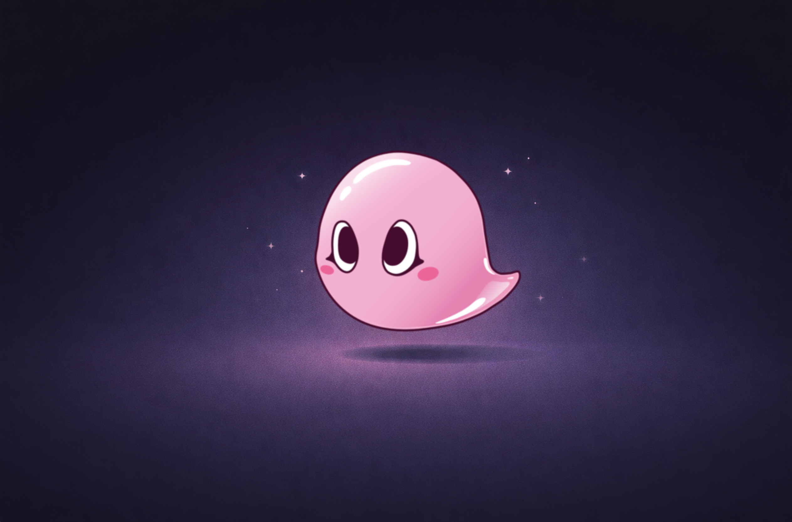 Effie floating on a dark background